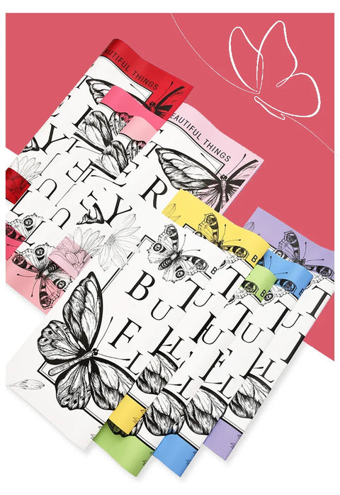 Direct Manufacturer's Coated Butterfly Flower Wrapping Paper for Florists Plastic Floral Wrapping Paper