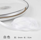 0.6cm Ribbon Flower Bow for DIY Packaging DIY Bow Bouquet for Wedding or Christmas Valentine's Day Ribbon