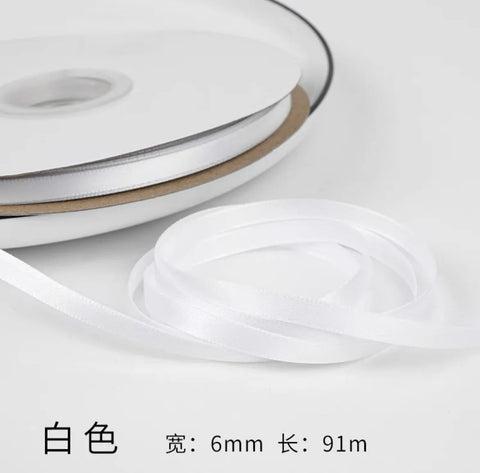 0.6cm Ribbon Flower Bow for DIY Packaging DIY Bow Bouquet for Wedding or Christmas Valentine's Day Ribbon