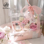 Portable Transparent PVC Flower Arrangement Gift Box Mini Cake Packaging for Birthday Wedding Party Decor for Art Gift Packing