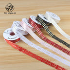 Hot Stamping English Ribbon Love Polyester Flower Gift Packaging Ribbon for Christmas and Weddings