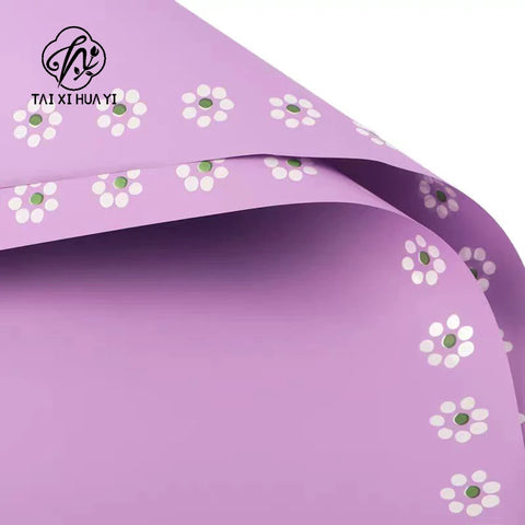 Premium Art Paper Double Sided Floral Wrapping Paper Waterproof Delicate Petal Pattern for Bouquets and Flower Shops