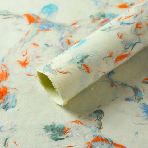 Dunhuang Art Hand-Torn Wood Pulp Wrapping Paper Coated Floral Gifts with Ancient Methods Flower Wrapping Paper