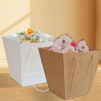 Portable  Paper Trapezoidal Hand-held Flower Bouquet Packaging Inner Liner and Fixed Rose Hugging Bag with Waterproof Feature