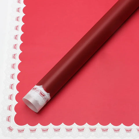 Wholesale Transparent Lace Glassine Gift Wrap Handmade OPP Coated Paper for High End Boutique and Flower Shop