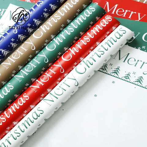 Waterproof Christmas Art Paper for Gift Wrapping Bouquet Packaging PE Coating Flower Wrapping Paper