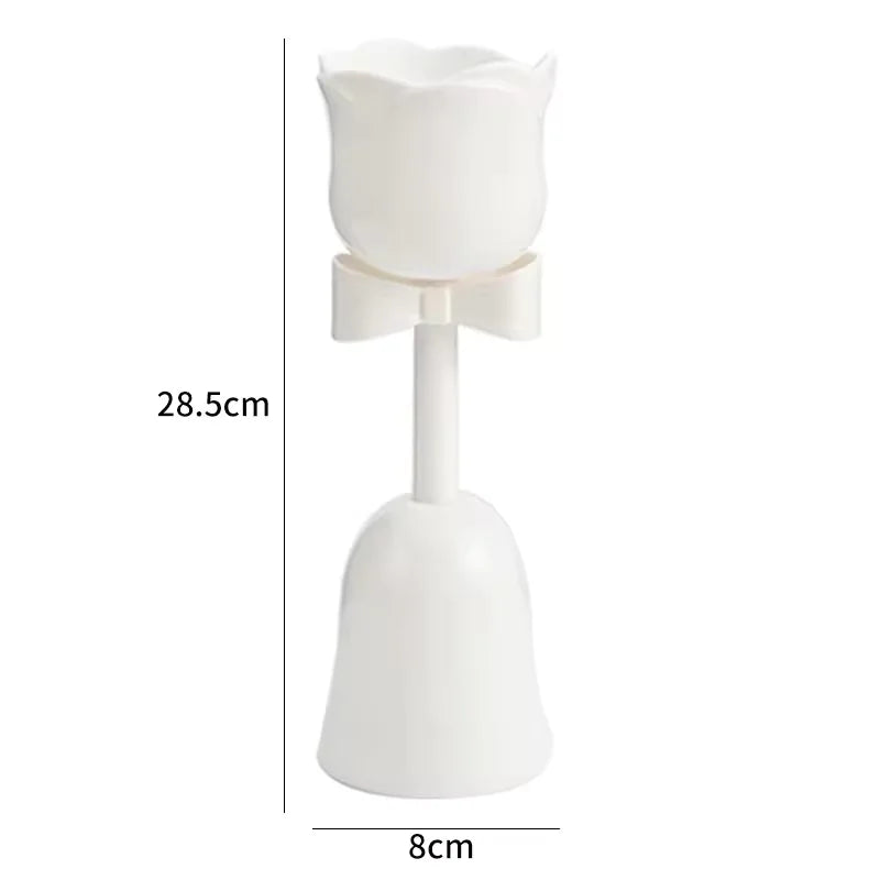 High Beauty Plastic Tulip Flower Cup Vase Creamy Style Floral Ornament for Fresh Bouquet Gift Home Decoration