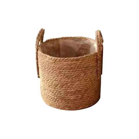 Wholesale Customize Seagrass Wicker Storage Basket Handles Square Shape Multifunctional Eco-Friendly Home Garden Use Made China