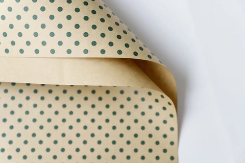 Single-Sided Polka Dot Kraft Wrapping Paper Recyclable Christmas Dotted Packaging Gift Wrap Gift Wrapping Paper
