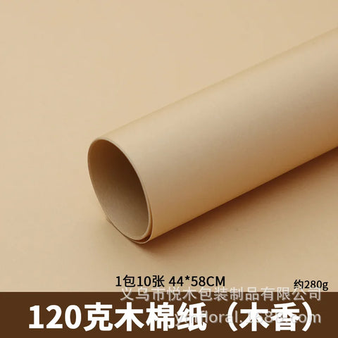 Waterproof Single-Sided Coated Plastic Flower Wrapping Paper Pure Solid Color Bouquet Packaging Sheets for Florists