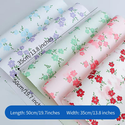 Internet Famous Art Paper Flower Bundle Packaging Single-Sided Coated Fresh Spring Broken Flowers Paper