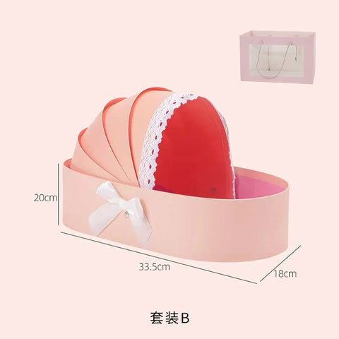 Cradle Flower Box Egg Postpartum Hand Gift Box Flower Basket Flower Bouquet Packaging Box