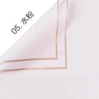 Golden Border Jelly Film Single-sided Coated Semi-transparent Matte Waterproof Flower Packaging Paper