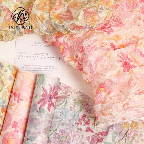 Valentine's Day 520 Printed Snow Pear Paper Flower Package Single Side Coated Bouquet Wrapping Paper