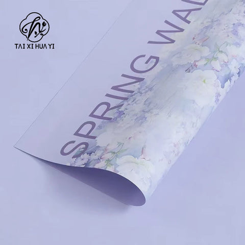 Elegant Floral Synthetic Paper Waterproof Double-Sided Recyclable for Bouquets Gift Wrapping Supplies Flower Shops