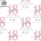 Wholesale Personalized Baby Girl 1st Birthday Wrapping Paper, Custom Print Pink Floral Gift Wrap Sheet for First Birthday Party