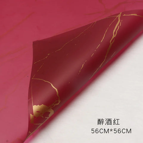 Golden Marble Patterned Flower Packaging Paper Single-Sided Matte Coated Bouquet Packaging