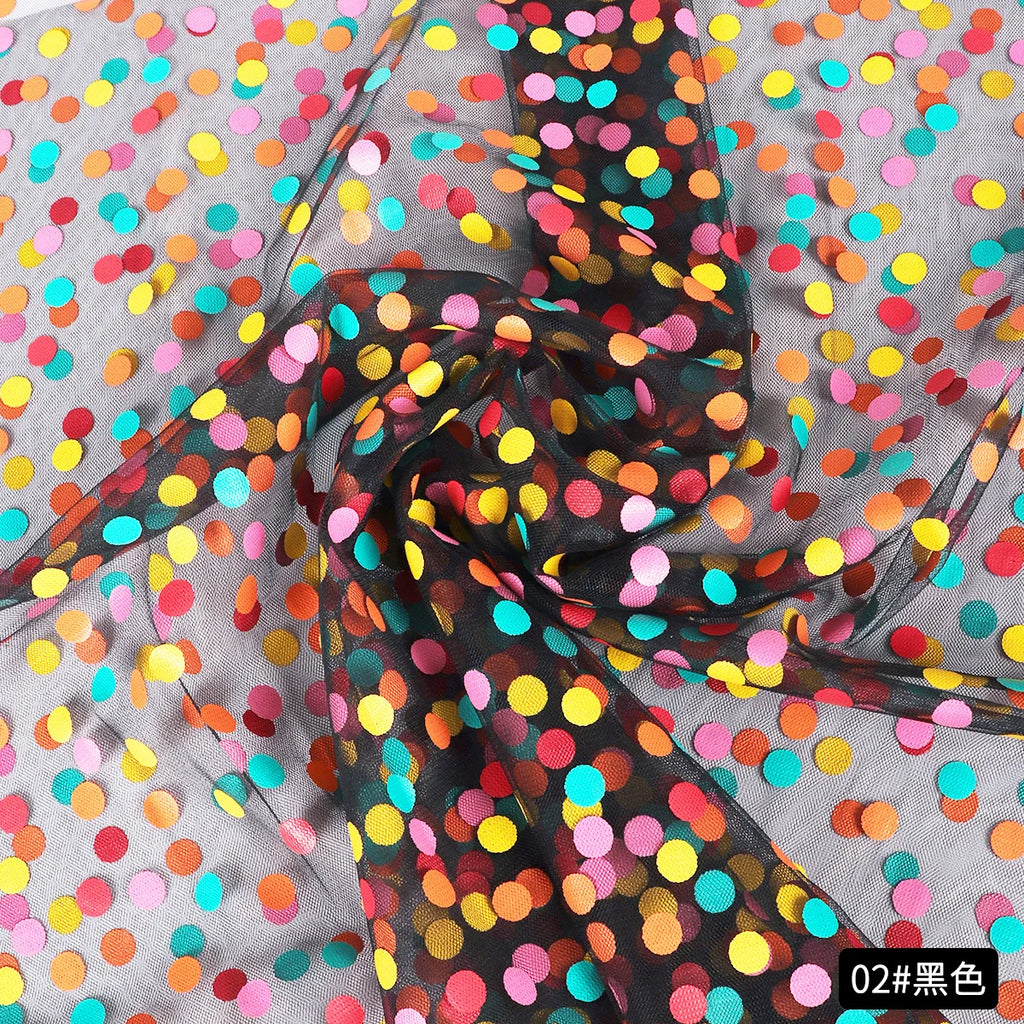 Net Red 50CM*1.5M Flower Packaging Paper Colorful Dots Florist Bouquet Gift Wrapping Mesh Roll Popular for Bouquet Flower