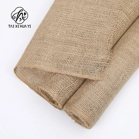 Wholesale 50cm*3m Linen Fabric Roll Rose Bouquet Flower Wrapping Paper Elegant Gift Packaging Paper