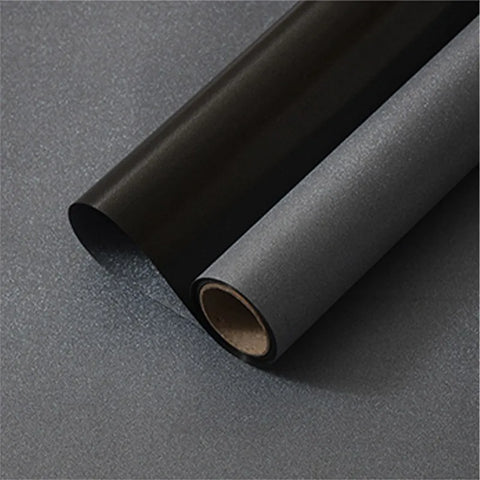 Single-Sided Coated Floral Paper Wrapped Waterproof Pearl Satin Silk Texture and Thickened Silver Glitter Film