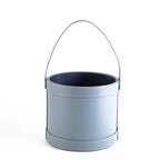 Elegant Handheld Leather Hug Boxes Paper Souvenir Flower Gift Boxes with Round Bucket for Bouquets