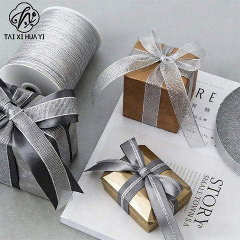 Satin Edge Organza Chiffon Ribbon Organza for Christmas Cake Handcrafted Gift Box Bow Decoration