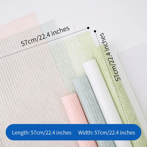 Valentine's Day 57*57cm Non-Woven Waterproof Paper New Grid Flower Bouquet Solid Color Wrapping Paper with Virgin Pulp Style