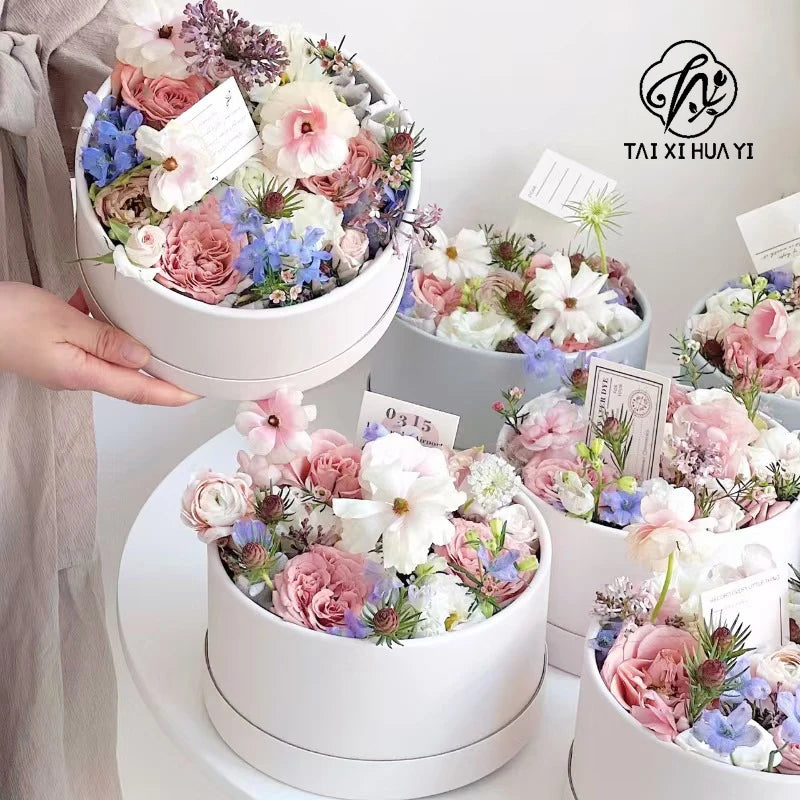 Wholesale Flower Gift Box Children's Kids New Born Baby Shower Gift Set Box with Transparent Lid Gift Hamper Box รูปสินค้าหลัก