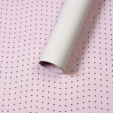 High-End Aluminum Plated Round Dot Thickened Wrapping Paper Small Waterproof Flower Design Single Side Coating