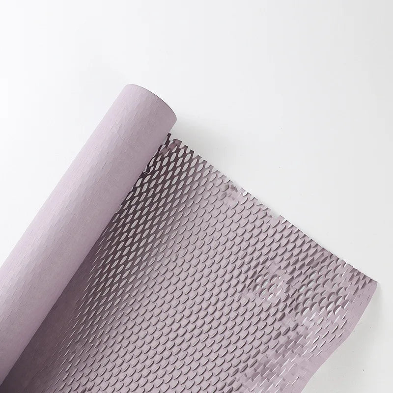 Single-Sided Coated Honeycomb Paper Packaging for Fresh Flower Bouquets Elegant Mesh Lining