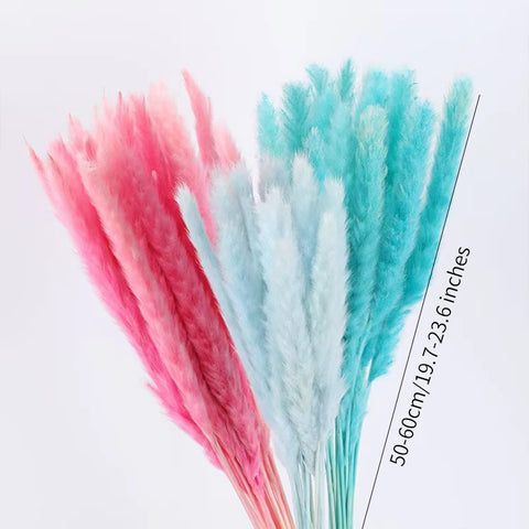 Reeds Dried Pampas Grass Artificial Flowers Bouquet Various Colors Home Boho Wedding Decoration Arrangement 3d White Flower Wall
