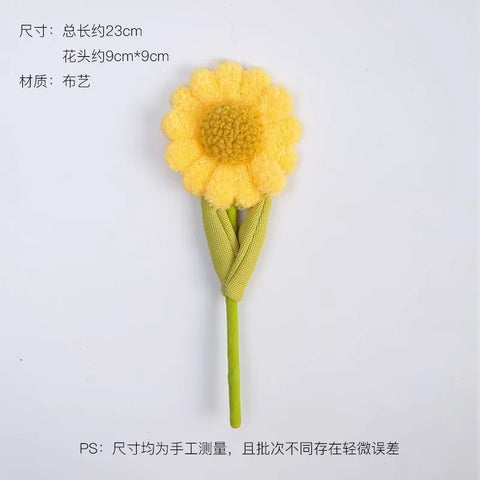 Teacher's Day Single Sunflower Plush Doll Bouquet-Smile Design DIY Floral Craft Supplies for Festival Gift Guangdong China