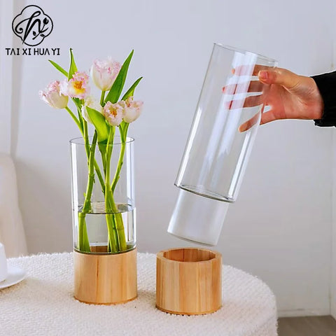 Modern Minimalist Acrylic Vase for Table Decoration Fresh Flower Bouquet Wrapping Floral Supplies-Packaging & Printing Products