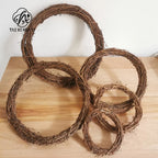 Wholesale Small and Large Floral Rattan Lantern Wire Christmas Circle Hanging for Festive Shop Window Door for Home Gift Use