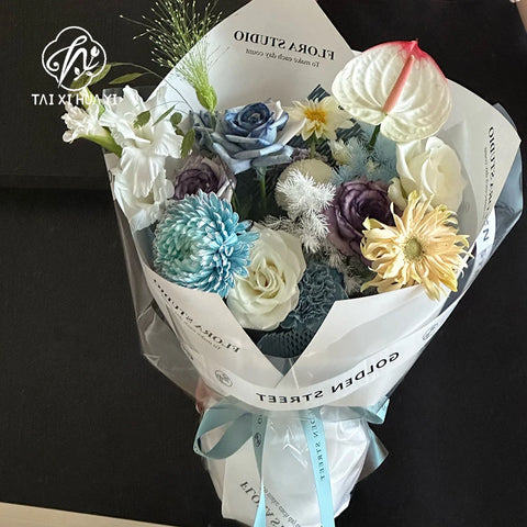 Waterproof White Floral Gift Packing Paper Flower Paper Wrapping for Wedding Decoration Premium Paper & Paperboards Product