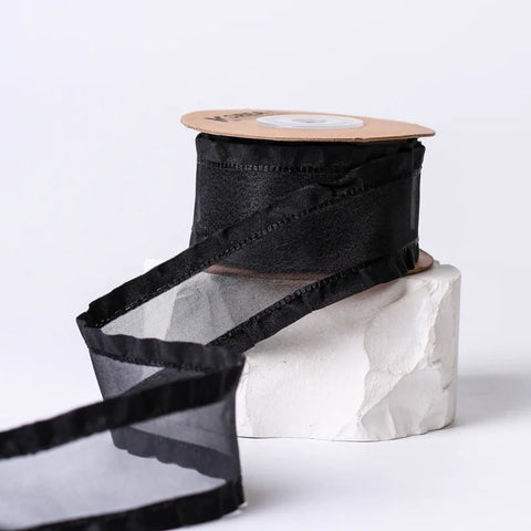 Meteorite Lime Luxury DIY Flower Satin Gift Packaging Clothing Collar Folded Skirt Edge Ribbon Accessories Christmas Wedding
