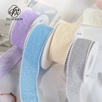 Luxury Pearl Pleated Ribbon for Birthday Wedding Christmas Valentine's Day DIY Packaging Baking Decorations for Bunches Bouquets