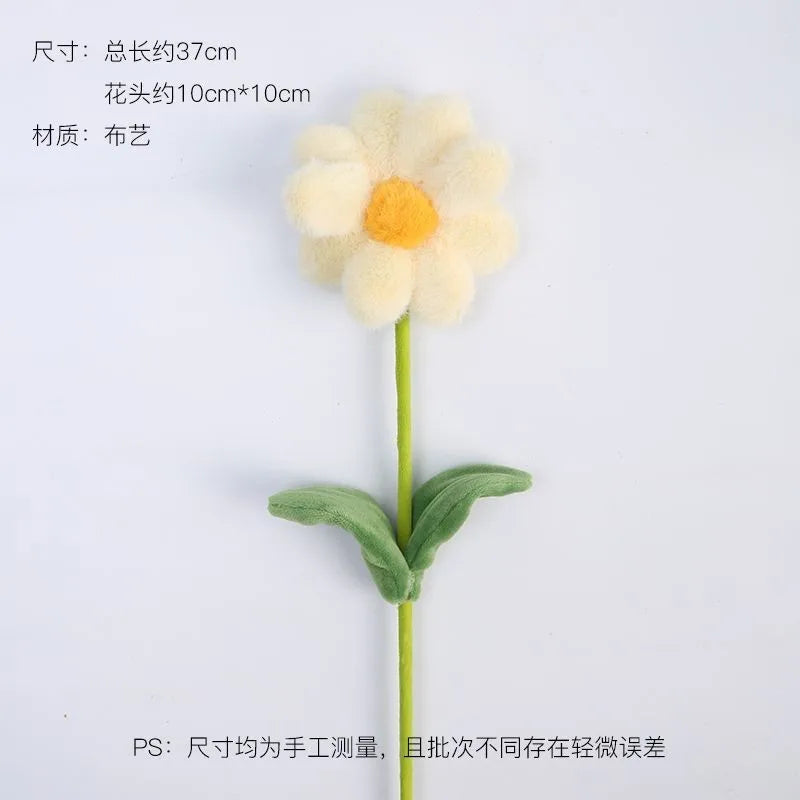 Teacher's Day Single Sunflower Plush Doll Bouquet-Smile Design DIY Floral Craft Supplies for Festival Gift Guangdong China