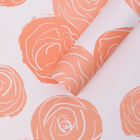 DIY Valentine's Day Gift 58*58cm Art Paper Rose & Carnations Wrapping Paper Virgin Pulp Style Flower Wrapping Paper