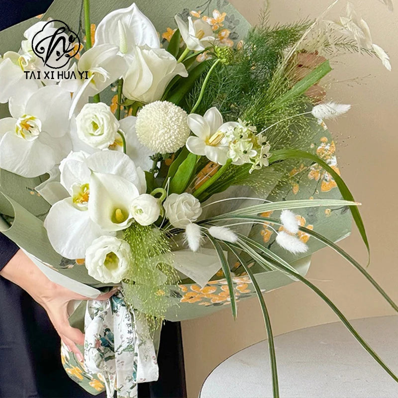 Small Fresh Flower Waterproof Packaging Paper Velvet Cloth Material with Single-sided Coating