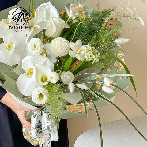 Small Fresh Flower Waterproof Packaging Paper Velvet Cloth Material with Single-sided Coating