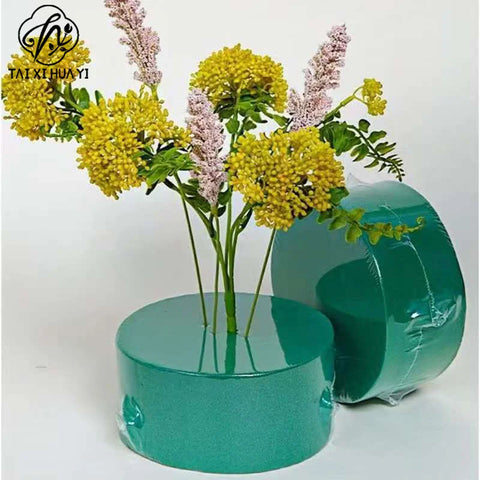 Floral Foam Block Round Cake, Floral Foam Flower Wrapping Base Flower Arranging Special Mud Cylindrical Shape