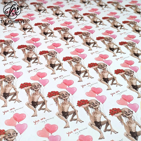 Custom Printed Eco-Friendly Craft Paper Smeagol Gollum Wrapping Paper Personalized 'You Are My Precious' Valentine Gift Wrap