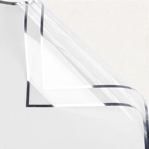 Silver Edged Semi Transparent Single-Sided Silver Ion Matte Coated Eco-friendly Recyclable Waterproof Jelly Film Bouquet Paper