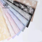 Butterfly Dance Floral Flower Art Wrapping Paper 58x58cm Recyclable PVC Coated Jelly Film Bag with Custom Options