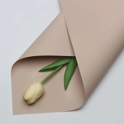 Handmade Ou Ya Two-Color Floral Wrapping Paper Waterproof Flower Packaging with Coating for Bouquets