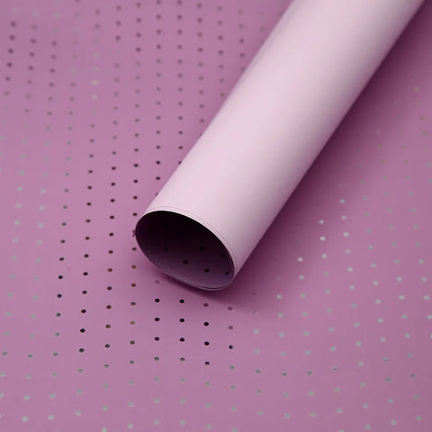 High-End Aluminum Plated Round Dot Thickened Wrapping Paper Small Waterproof Flower Design Single Side Coating