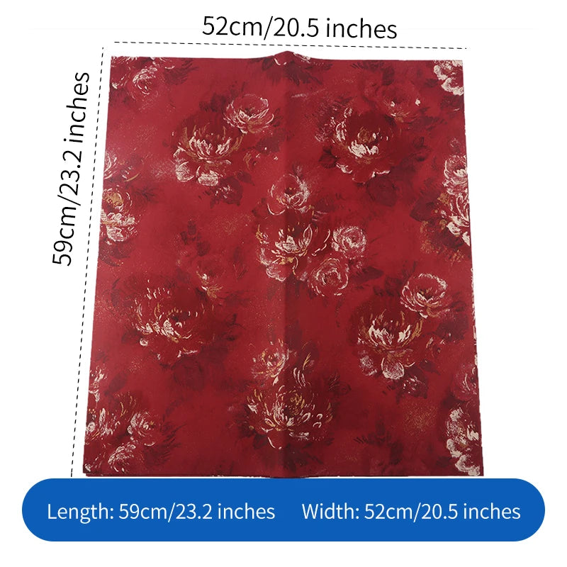 China Manufacture Dream Garden Oil Painting Paper Single Side Coated Flower Wrapping Paper