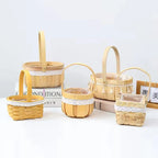 Handmade Wicker Basket Home Storage Fashionable Hanging Eco-friendly Rattan Woven Flower Basket