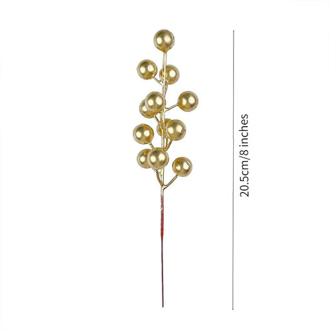 Iron Red Fruit Branches Golden Fortune Christmas Decoration Flower Pot Hanging Accessories Factory Wholesale